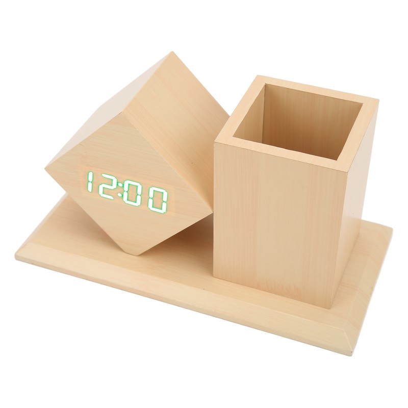 Pen Holder Alarm Clock Pen Holder Design Green Light Temperature