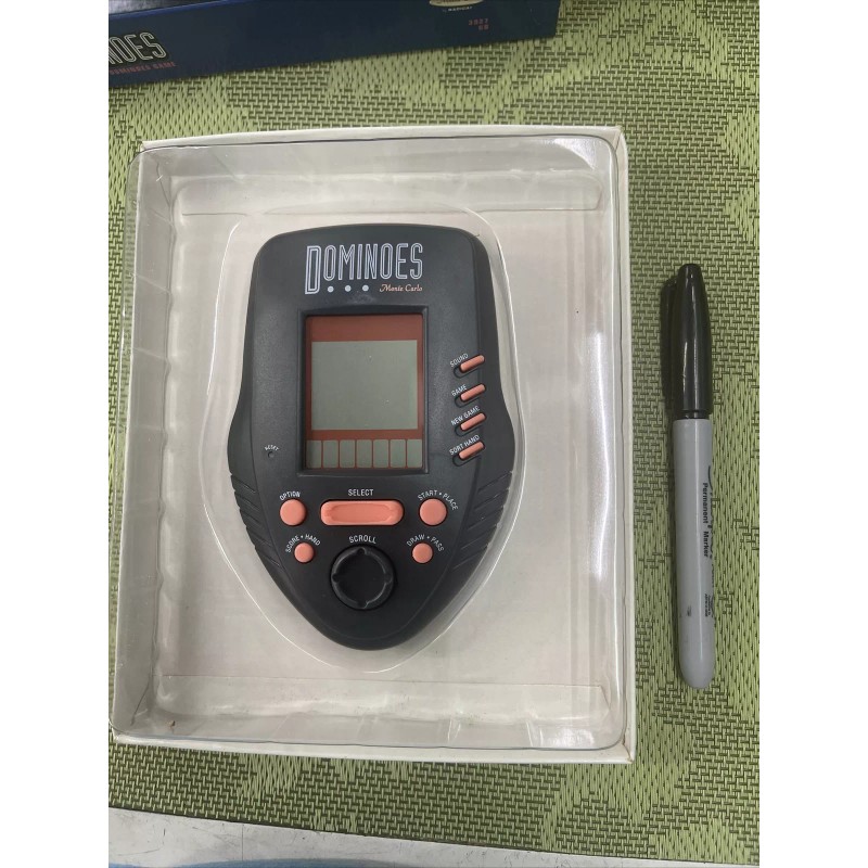 Radica Dominoes Monte Carlo 3927 Handheld Electronic Travel Game New