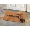 HF by LT Beware of Chickens Doormat 100% Coir Doormat,
