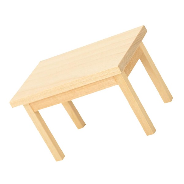 TOYANDONA Mini Dollhouse Wooden Table Dolls Dining Table Mini Dining