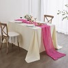 Nialnant 2 Pack Pink Cheesecloth Table Runner, 10Ft Rosered Gauze