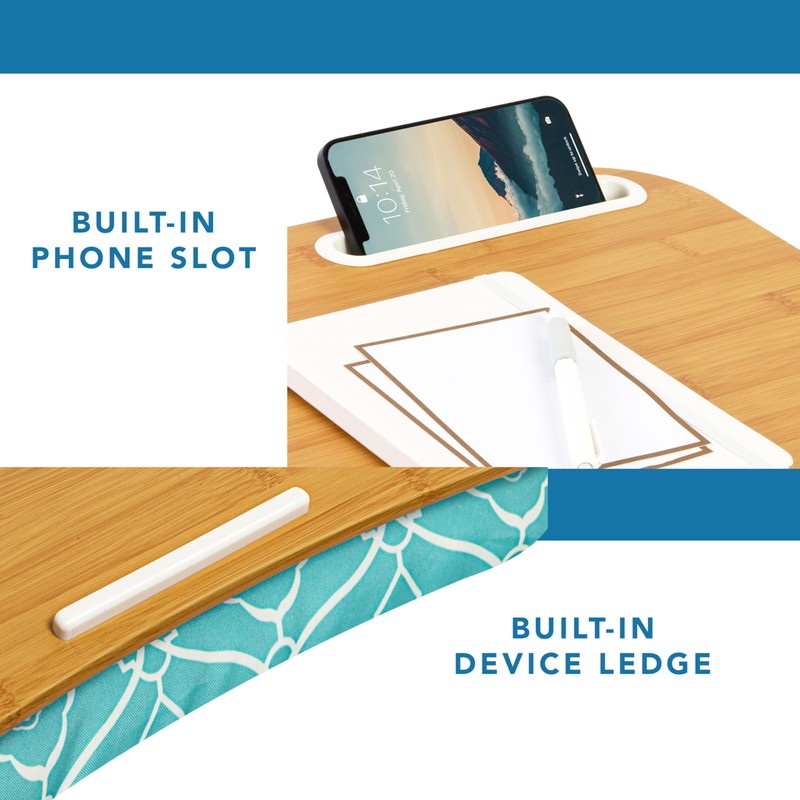LAPGEAR Designer Lap Desk with Phone Holder and Device Ledge