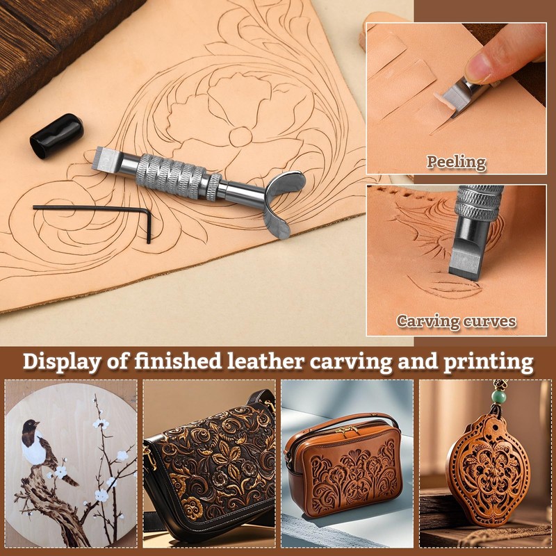 Leather Stamping Tools, Leather Carving Set, Working Kit for Beginners