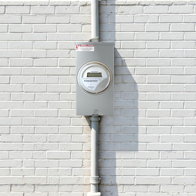 200 Amp Meter Socket, 1 Phase 4 Jaw, 600V 3