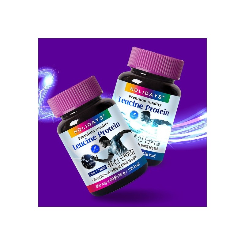 Holidays Leucine Protein Tablets 60 Tablets, 4 Bottles (Total 8-Month