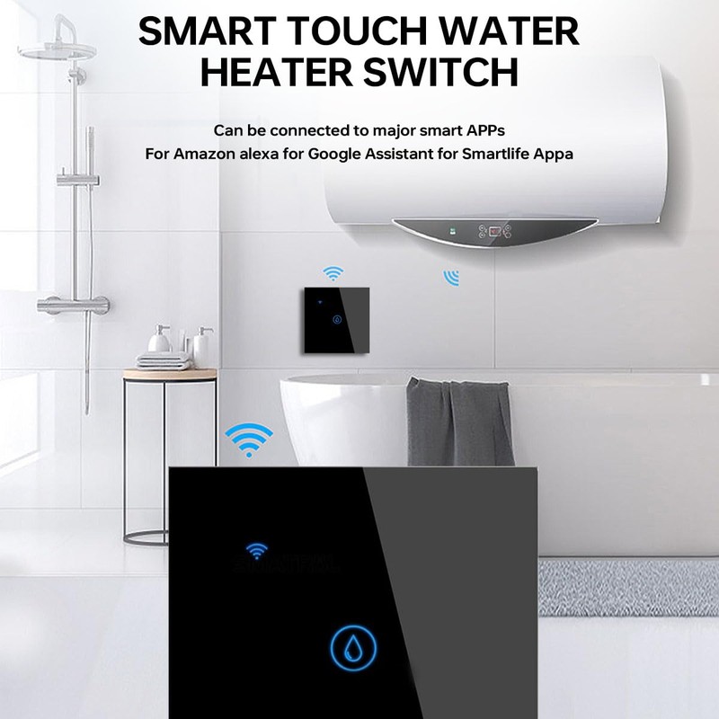 Acmerota Smart Immersion Heater Timer Switch,Black Smart Water Heater Timer