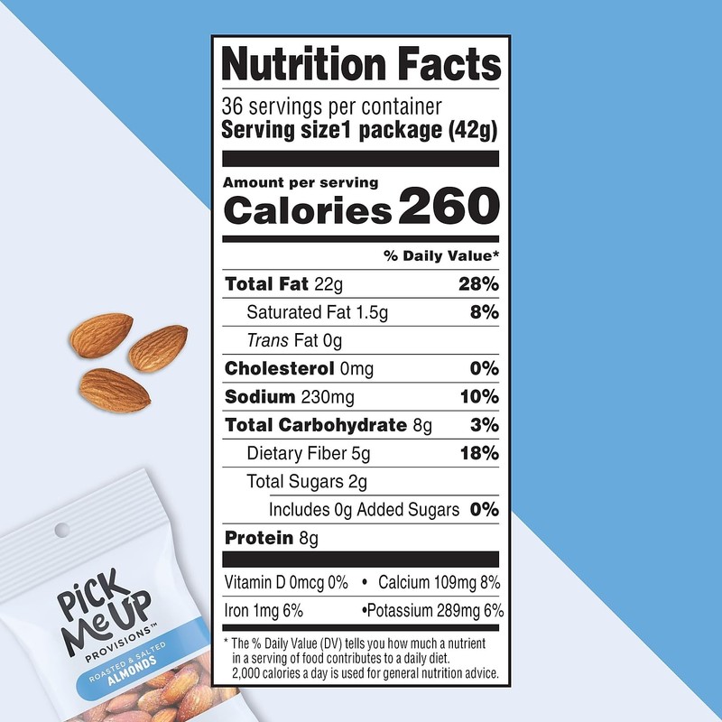 Staples Pick Me Up Provisions Roasted & Salted Almonds, 1.5