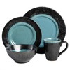 Gibson Elite Dragonstone Round Reactive Glaze Stoneware Dinnerware Set, Service