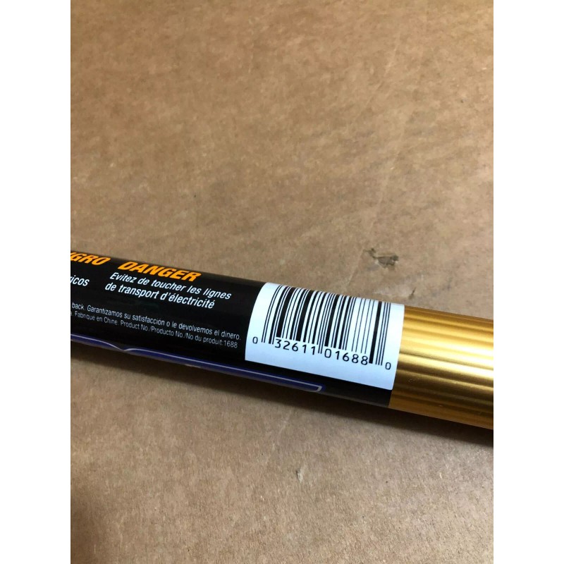 Ettore Extension Pole 15' Reach 3Section Aluminum Grip Handle Quick