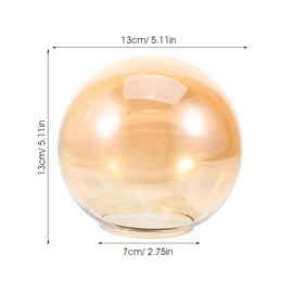 Luxshiny Clear Amber Glass Globe Shade for Light Fixtures Replacement Clear Round Glass Globe Lampshade Covers for Chandelier Pendant Light Wall Sconce