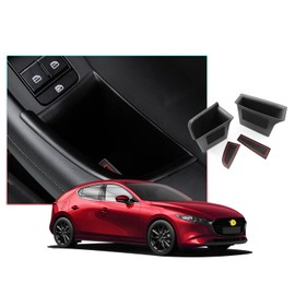 [CDEFG] Mazda 3 Car Specific Design (Mazda3 Fastback/Mazda3 SEDAN) New Door Handle Storage Box Interior Door Storage Box Console Box Accessory Parts Car Supplies for Right Handle (Front x 2)