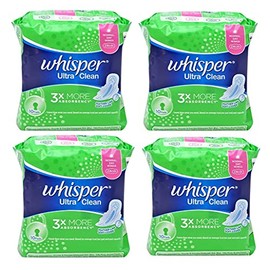 Whisper Ultra Clean 3X More Absorbency Normal Flow Wings 24cm 40pk