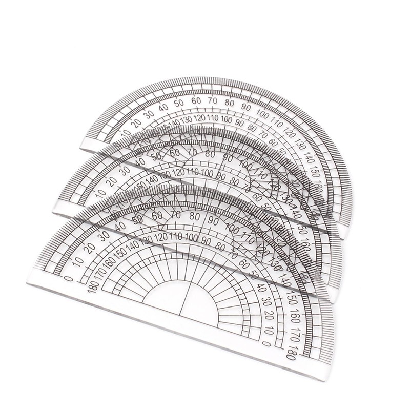 FUZVOL 3PCS Plastic Protractors 180 Degree Protractor for Students Teachers