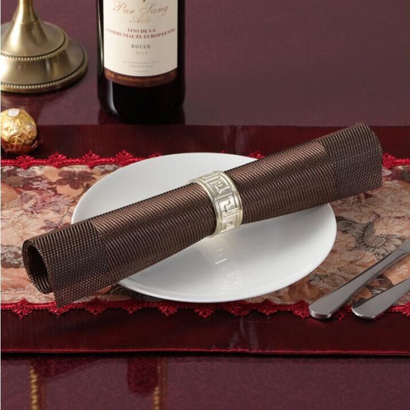 Dooppa PVC Insulation Non-slip Placemats Washable Table Mats Set of
