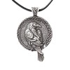 HAQUIL Raven Necklace, Celtic Raven Medallion Pendant, Faux Leather Cord,