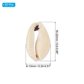 PATIKIL Natural Seashell Charm, 50 Pcs Oval Dyed Shells Craft Pendants Open Back Scallop Shell Beads with Hole for Necklace DIY Ocean Jewelry Making, Gray