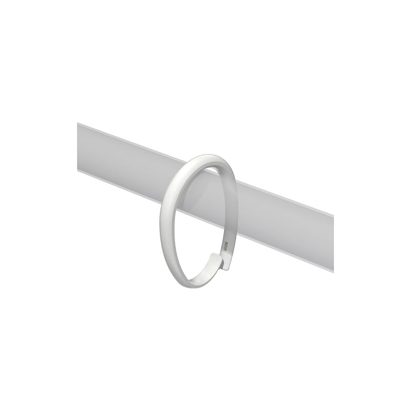 Interdeco Talent – Luina Curtain Rings White Plastic Oval Shower
