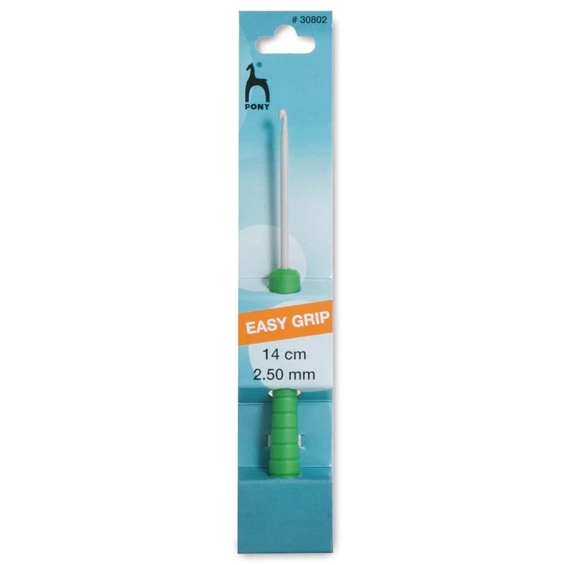Pony Easy Grip Crochet Hook, Multi-Colour, 4mm