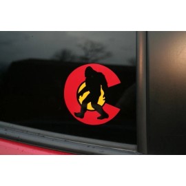 n/a Colorado Flag "C" with Bigfoot yeti Die-Cut Sticker