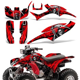 Wolfcore Decals ATV Graphics Kit: Quad Stickers for Honda Sportrax 300EX, TRX300EX (1993-2006), Featuring Reaper Design in Red, Transform Your Ride with Protective ATV Stickers!