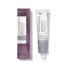 Ion Permanent Brights Creme Hair Color Pastel Muava Guava, Vegan, Cruelty Free, PPD Free, 100% Gray Coverage, Long Lasting, Fade Resistant Color, 2.05 oz