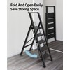 BEFITMACE 5 Step Ladder, Lightweight Folding Step Stool with Convenient