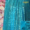 LQIAO Sequin Backdrop 4x10ft Teal Blue Curtain Panels Sequin Fabric