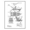 Seed-planter Patent Print Black Ink on White with Border (24"