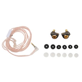 Wired Sound Isolating Earbuds with Microphone Detachable Dynamic Earphone with Silicone Earplugs Replacement for Sports Black