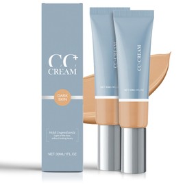 XIULIUU Primal Skin Cc Cream for Women, Cc Cream Liquid Foundation, Moisturizing, Non-sticky, 1.8 fl oz/30ml(dark skin)