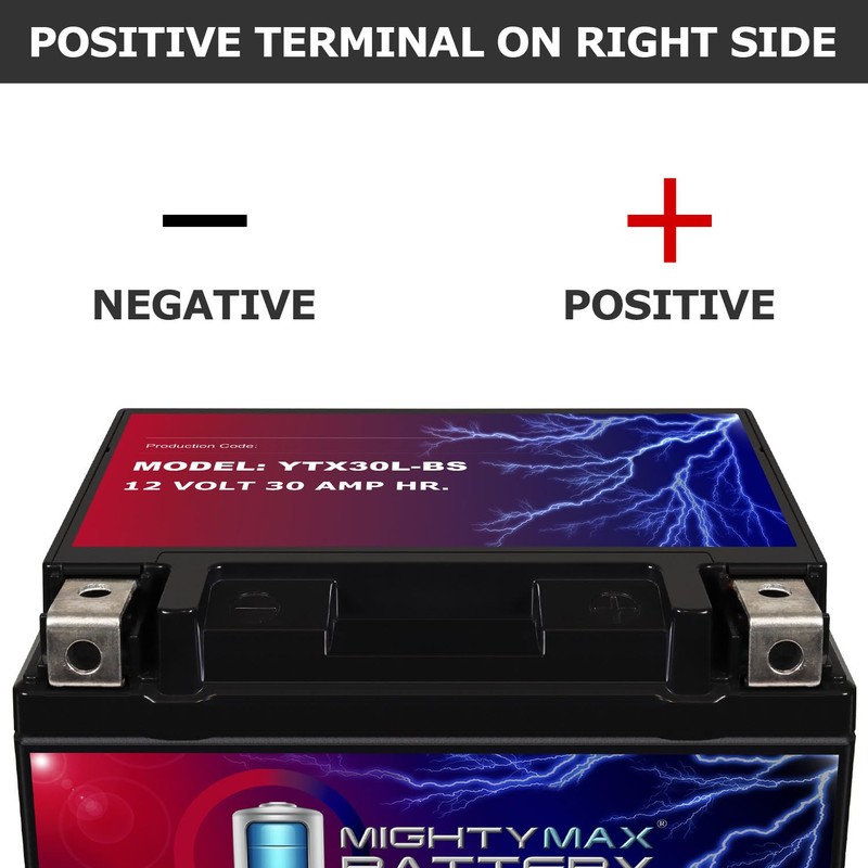 Mighty Max Battery YTX30L-BS 12V 30AH Battery for Snowmobile Bombardier