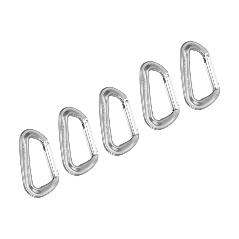 5Pcs Aluminum Alloy Climbing Carabiners 12KN (2697 Lbs) Heavy Duty