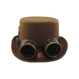 Jacobson Hat Company Women's Brown Felt Steampunk Hat, Adjustable