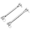2pcs Jaw and Jaw Turnbuckle Stainless Steel Turnbuckle Rigging Screw