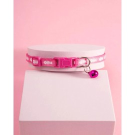 Unbranded/Generic Collar with Bell for Cat Kitten small dog fish bone collar cute adjustable - Red