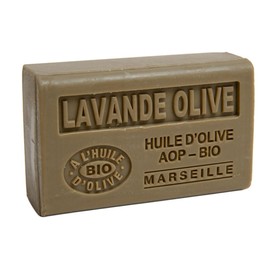 Label Provence Nature Savon de Marseille – pflegende französische Seife aus reinem Bio-Olivenöl und Sheabutter – Lavendel-Olivenduft – 125 g Riegel – 3er-Set