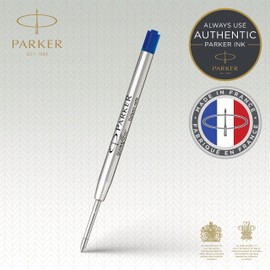 Parker QUINKflow Ballpoint Pen Ink Refill, Fine Tip, Blue