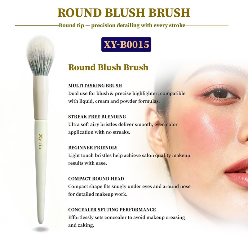 Double-Layer Goat Hair Blush Brush Set