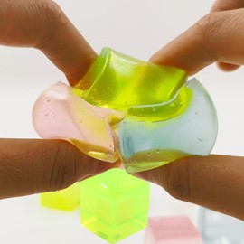 2Pcs Blue Fidget Squishes Toys Squeezing Ice Cube Fidget Squishes Toys Relieve Boredom Soft TPR Eco-Friendly Pinch Toy Executive Desk Toys Novelty and Gag Toys