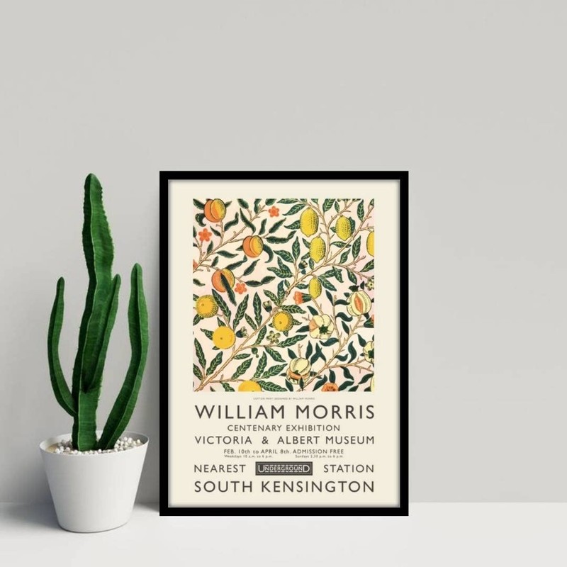 william morris 12 (A4 size (with black frame))