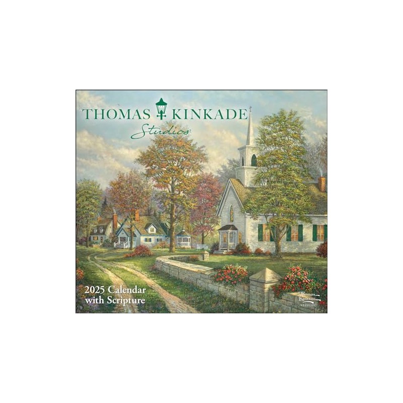 Thomas Kinkade Studios 2025 Deluxe Wall Calendar with Scripture