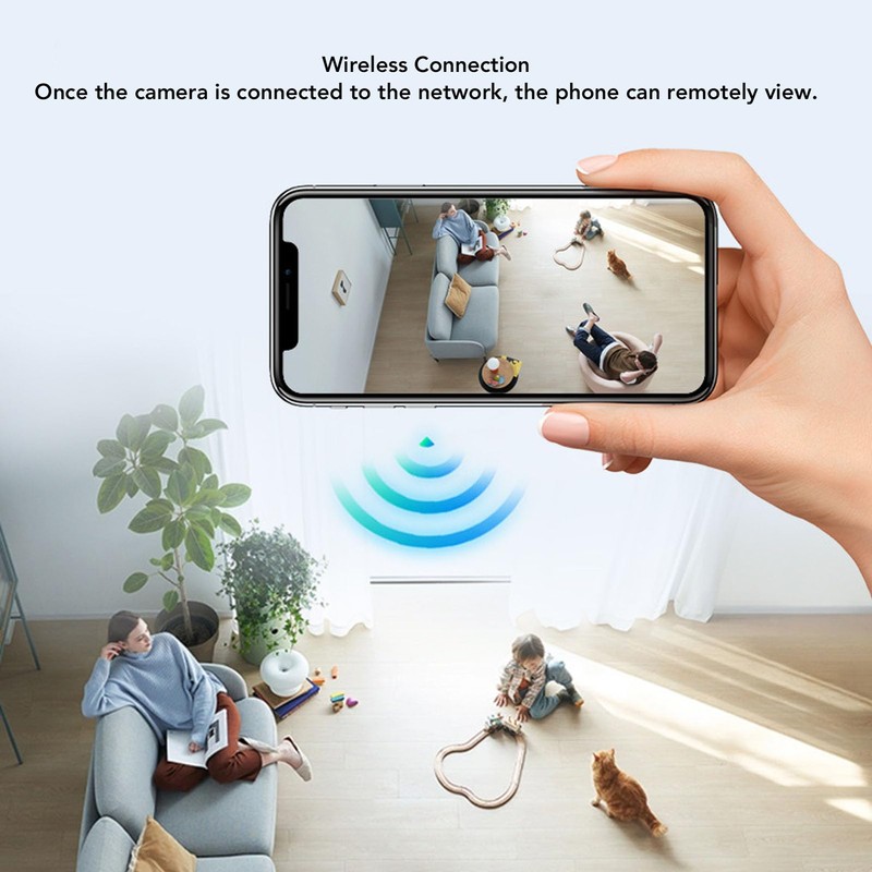 Pomya Smart Security Camera, 1080P WiFi Indoor Camera 360 Degree