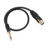 XLR Female to 6.35mm Mono Male Cable Gold Plated Connector