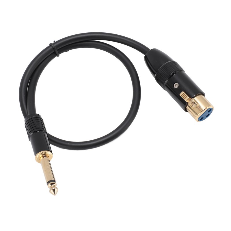 XLR Female to 6.35mm Mono Male Cable Gold Plated Connector