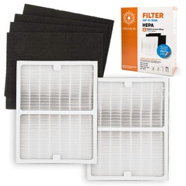 Omaeon Air Purifier Replacement Filter A For Idylis AC-2119 - IAF-H-100A Filter - 2 x True Hepa Replacement and 4 x Carbon Filter Replacement - Compatible With AC 2119 Filters/IAPC-10-140 - 2 Pack