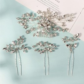 Hair Accessories for Women Pearl Crystal Bridal Hair Pins Wedding Hair Pieces for Brides Vintage Hair Decorations for Bridesmaids