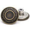 20mm GHQ Replacement Jean Tack Buttons No Sew Metal Buttons for Denims, Jeans, Jackets,12 Sets (Bronze)