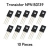 Set of 10 Transistors NPN BD139 80V 1.5A