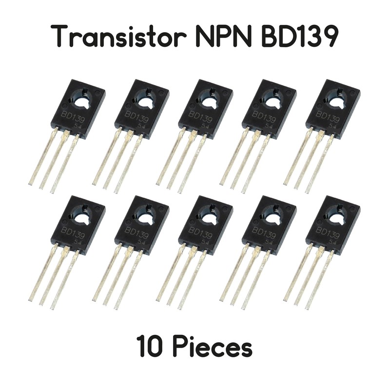 Set of 10 Transistors NPN BD139 80V 1.5A