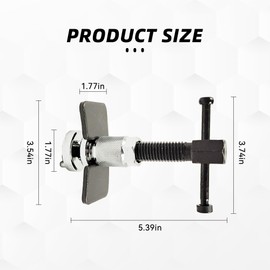 Tioollev Car Brake Piston Wind Back Tool, 3pcs/Set Brake Caliper Piston Rewind Tool, Auto Rear Brake Pad Wind Back Tool, Brake Caliper Wind Back Tool for Replacement of Rear Brake Pad (Black)